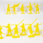 Солдатики из пластика 54-004 Пехота Карла XII в походе, Северная война 1700-1721 гг (желтый), Студия Большой полк