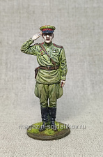 Капитан РККА 1943-45 гг, 54 мм, в росписи - фото