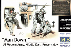 Сборные фигуры из пластика MB 35170 У нас «трехсотый». Американская современная армия, Ближний Восток (1/35) Master Box