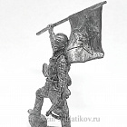 Миниатюра из олова Краснофлотец морской пехоты с флагом (гюйсом), 1943-45гг., 54мм. EK Castings (WW2-81) (WW2-81)