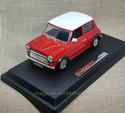 Mini Cooper, цвет-красный, серия Bijoux Collezione, BBurago [18-22011] 1/24 Bburago (QGM-011) (QGM-011)