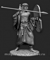 Сборная миниатюра из металла Персидский воин отряда Бессмертных, 54 мм, Chronos miniatures - фото