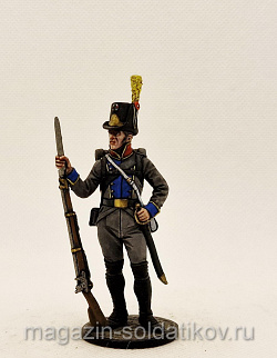 Миниатюра из олова Рядовой пехотного полка Адлеркройца. Швеция, 1809-10 гг, Студия Большой полк (ИЛ0461.12.23.54) (ИЛ0461.12.23.54)