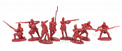 LOD011 1/2 набора Британская легкая пехота, 8 фигур, цвет красный, 1:32, LOD Enterprises 