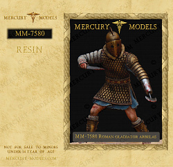 Сборная фигура из смолы Roman gladiator arbelas, 75 мм, Mercury Models