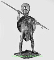 Миниатюра из олова Аргосский воин, 780 г. до н.э., 54 мм, Россия - фото