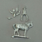 Сборная миниатюра из металла Конный штаб-офицер 1808-1812 гг, 28 мм, Аванпост