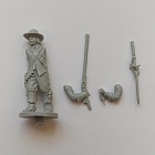 Сборная миниатюра из смолы Спешенный драгун, 28 мм, Аванпост
