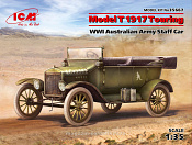 Сборная модель из пластика Model T 1917 Туринг, Штабной автомобиль армии Австралии І МВ (1/35) ICM - фото