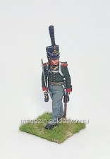 Масштабная модель в сборе и окраске Офицер-гренадер, Россия, 1812 год, 28 мм - фото