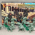 Солдатики из пластика German Paratrooper Mortar Team (tropical uniform ) WWII, 1/32, Mars (32037) (32037)