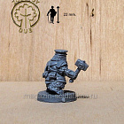 Сборная миниатюра из смолы Гном Молотобоец №2, 28 мм, Золотой дуб