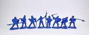 Солдатики из пластика Набор «Итальянские воины» (синий цвет), 1/32 Инженеръ Басевичъ для Chintoys - фото