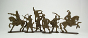Солдатики из пластика Казахское ханство (6 шт, темная бронза) 52 мм, История в фигурках - фото