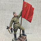 Сержант со знаменем 1945 г, 54 мм, Студия Большой полк (ИЛ2034.14.01.54) (ИЛ2034.14.01.54)