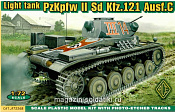 Сборная модель из пластика PzKpfw II SD Kfz.121 Ausf.C Немецкий легкий танк АСЕ (1/72) - фото