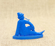 Солдатики из пластика Мальчик, играющий в бабки 3 (синий), Воины и битвы - фото