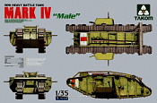 2008T Тяжелый танк  Mark IV  "Самец" ПМВ 1/35 Takom