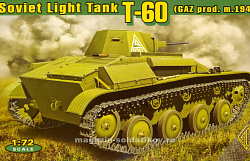 Сборная модель из пластика Танк Т-60 производства завода ГАЗ (мод. 1942) АСЕ (1/72)