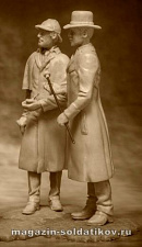 Сборные фигуры из металла Шерлок Холмс и Доктор Ватсон (2 фигуры) 54 мм, Chronos miniatures - фото