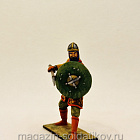 Миниатюра из олова Легковооруженный ополчениц XII-XIII вв., 54 мм, Большой полк