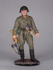 Миниатюра в росписи Старший сержант пехоты Красной армии, 1943-45 гг. СССР, 1:32, Сибирский партизан - фото