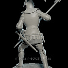 Сборная миниатюра из смолы Рыцарь Азенкура 75 мм (1:24) Medieval Forge Miniatures (C-75-115) (C-75-115)