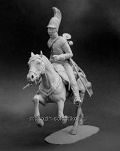 Сборная миниатюра из смолы Трубач армейских драгунских полков, Россия 1812-14, 54 мм, Chronos miniatures - фото