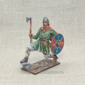 Миниатюра из олова Викинг с топором, 54 мм, Студия Большой полк - фото