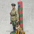 Младший сержант Пограничных войск НКВД с собакой, 54мм, Красный фронт, 54 мм (КФ-015) (КФ-015)