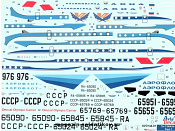 144-01 Декаль Туполев Ту-134А/A3,часть 1, 1:144 Avia Decals