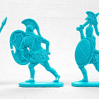 Солдатики из пластика Воины древней Эллады, набор №2 (12 шт, бирюзовый) 52 мм, Солдатики ЛАД
