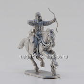 Сборная миниатюра из смолы Сибирско-татарский средний всадник, 28 мм, Аванпост - фото