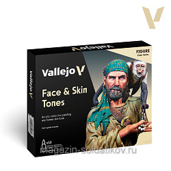 Набор Model Color «FACE & SKIN TONES» 16 цв х18 мл Vallejo (70258) (70258)