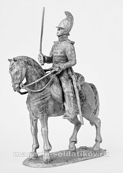 Миниатюра из олова К29 РТ Обер-офицер драгунского полка, 1812-14 гг, 54 мм, Ратник