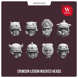 Сборные фигуры из смолы Crimson Legion Heads Set #1, 28 мм, Артель авторской миниатюры «W»