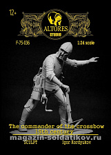 Сборная миниатюра из смолы Командир арбалетчиков, 75 мм, Altores studio, - фото