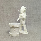 Сборная миниатюра из смолы Индеец с барабаном 1/24 Alex-Moscow (AM251) (AM251)