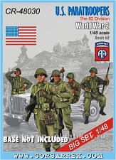 CR 48030 Парашютисты-десантник (5 фигур), 82 Дивизия армии США, II МВ,  1:48, Corsar Rex