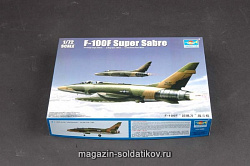 Сборная модель из пластика Самолет F - 100F 1:72 Трумпетер
