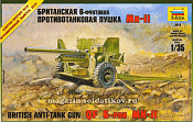 Сборная модель из пластика Британская ПТ пушка MK-II (1/35) Звезда - фото