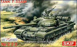 Сборная модель из пластика Советский средний танк Т-55АМ SKIF (1/35)