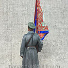 Миниатюра из олова Подпрапорщик с полковым знаменем, Россия 1914 г., 54 мм, Студия Большой полк (ИЛ2690.13.02.54) (ИЛ2690.13.02.54)