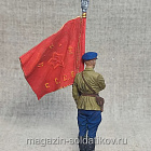 Старший сержант погранвойск НКВД со знаменем, 1939-42 гг. СССР, Красный фронт, 54 мм (КФ-011) (КФ-011)