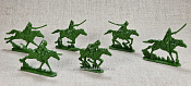 Солдатики из пластика Первая конная (6 шт, хаки, пластик) 54 мм, Воины и битвы - фото