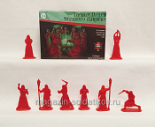 Солдатики из пластика Тайный Орден Мертвого Пламени/Монахи (8 шт, красный), 54 мм Воины и битвы - фото