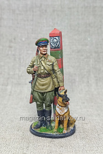 Младший сержант Пограничных войск НКВД с собакой, 54мм, Красный фронт, 54 мм - фото