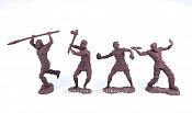 Солдатики из пластика Каменный век, набор №2 (темно-коричневый), 1:32 Хобби Бункер - фото