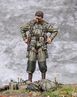 Сборная фигура из смолы SM 35178 1-ый Лейтенант парашютного полка 82-ой дивизии. День Д.1944 год, 1:35, SOGA miniatures (SM-35178) (SM-35178)