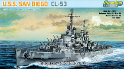 Сборная модель из пластика Д Корабль USS San Diego (1/700) Dragon
